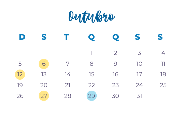 Calendário Outubro