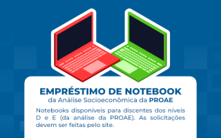 Empréstimo de notebooks PROAE passa a contemplar estudantes classificados nos níveis D e E