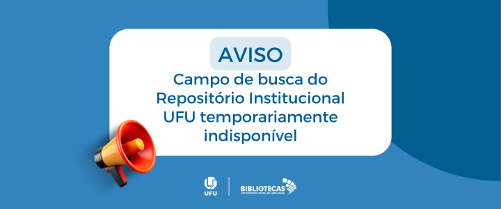 A imagem informa a indisponibilidade do campo de busca do Repositório Institucional